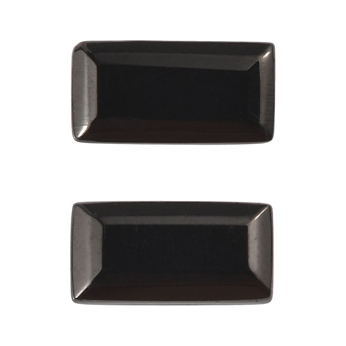 Silver Shungite Set of 2 (Bgt 6x3 mm) 0.47 ctw Loose Gemstone