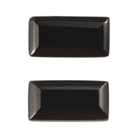 Silver Shungite Set of 2 (Bgt 6x3 mm) 0.47 ctw Loose Gemstone