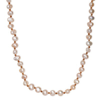 Peach Freshwater Pearl and Ratnapura Hessonite Garnet 20.00 ctw Necklace in 18K Vermeil Yellow Gold Over Sterling Silver