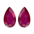 Niassa Ruby (FF) Set of 2 (Pear 5x3 mm) 0.52 ctw Loose Gemstone - Sticky add to cart bar