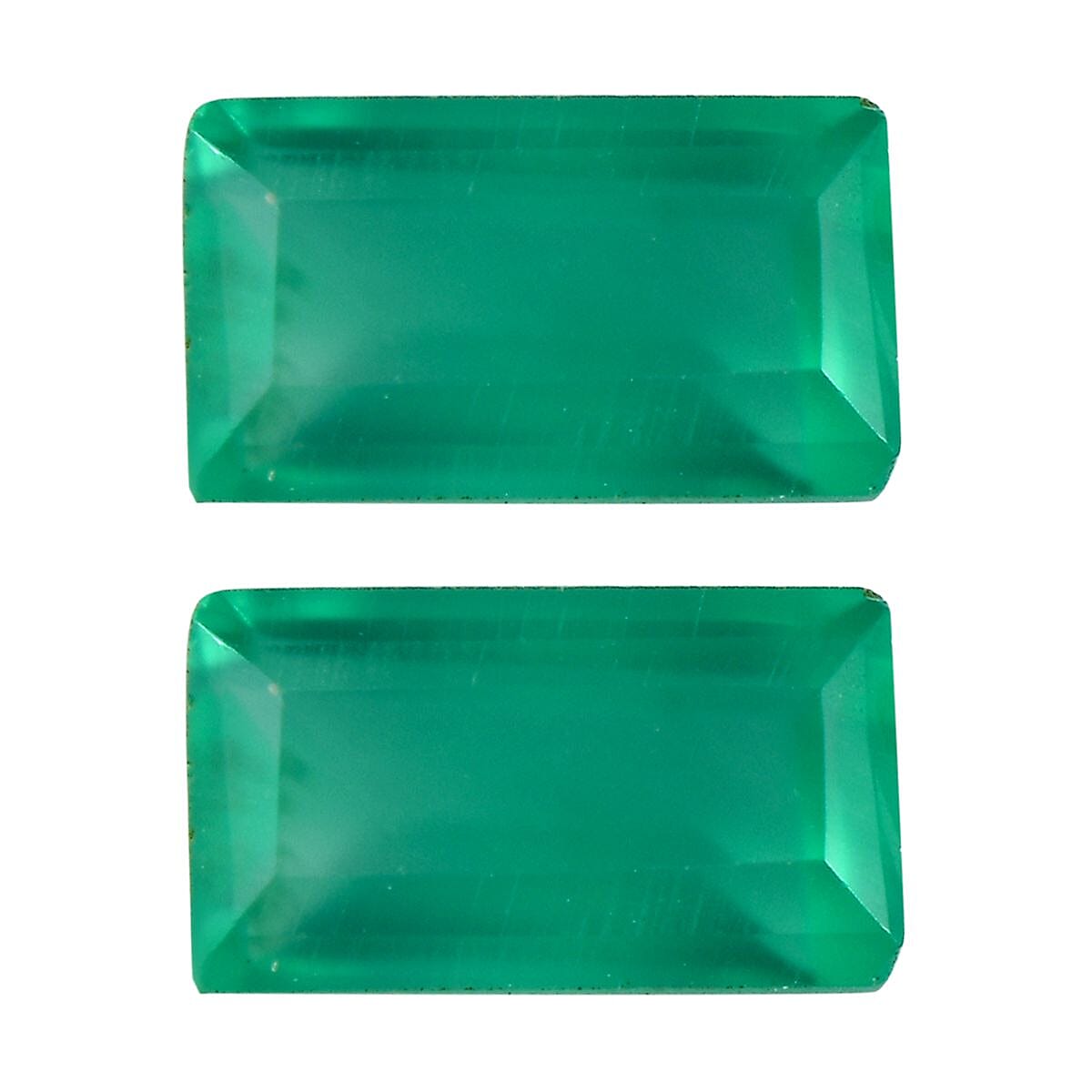 Green Onyx Set of 2 (Bgt 8x4 mm) 1.58 ctw Loose Gemstone