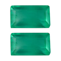 Green Onyx Set of 2 (Bgt 8x4 mm) 1.58 ctw Loose Gemstone
