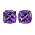 Mashamba Amethyst Set of 2 (Cush 5x5 mm) 0.92 ctw Loose Gemstone - Sticky add to cart bar