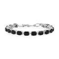 Karis Thai Black Spinel 34.70 ctw Panther Bracelet in Platinum Bond (6.50-8.0In) - Sticky add to cart bar