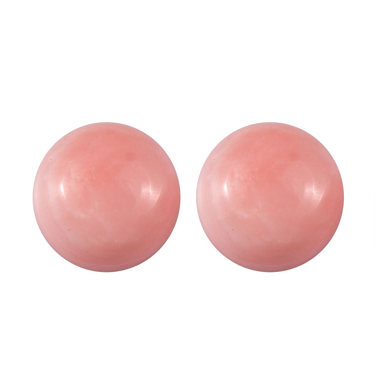 Oregon Sunrise Peach Opal Set of 2 (Rnd 5 mm) 0.68 ctw Loose Gemstone