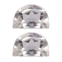 White Topaz Set of 2 (D Shape 6x4 mm) 0.84 ctw Loose Gemstone