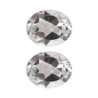 White Topaz Set of 2 (Ovl 5x4 mm) 0.85 ctw Loose Gemstone