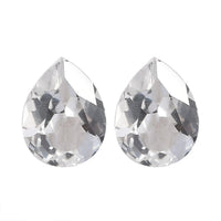 White Topaz Set of 2 (Pear 8x6 mm) 2.44 ctw Loose Gemstone