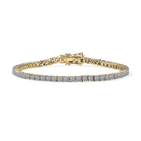 Luxuriant Lab Grown Diamond (SI) Bracelet in 18K Vermeil YG Over Sterling Silver (6.50 In) 3.75 ctw