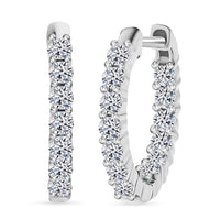 Luxuriant Lab Grown Diamond (SI) Hoop Earrings in 18K Vermeil YG Over Sterling Silver 1.50 ctw