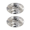 White Zircon Set of 2 (Ovl 6x4 mm) 1.28 ctw Loose Gemstone - Sticky add to cart bar
