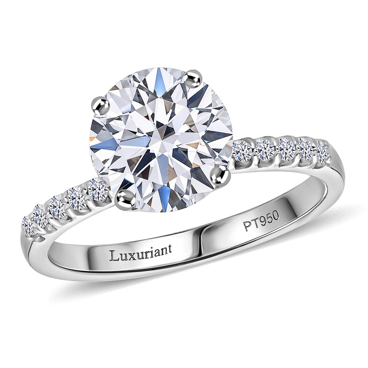 IGI Certified Luxuriant Lab Grown Diamond EF VS 3.00 ctw Ring in 950 Platinum 4.80 Grams