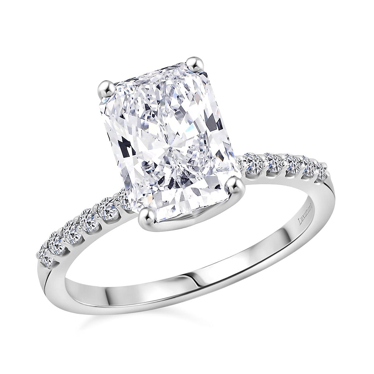 Radiant Cut Luxuriant Lab Grown Diamond G - VS 3.00 ctw Ring in 950 Platinum (Size 5.0) 5 Grams