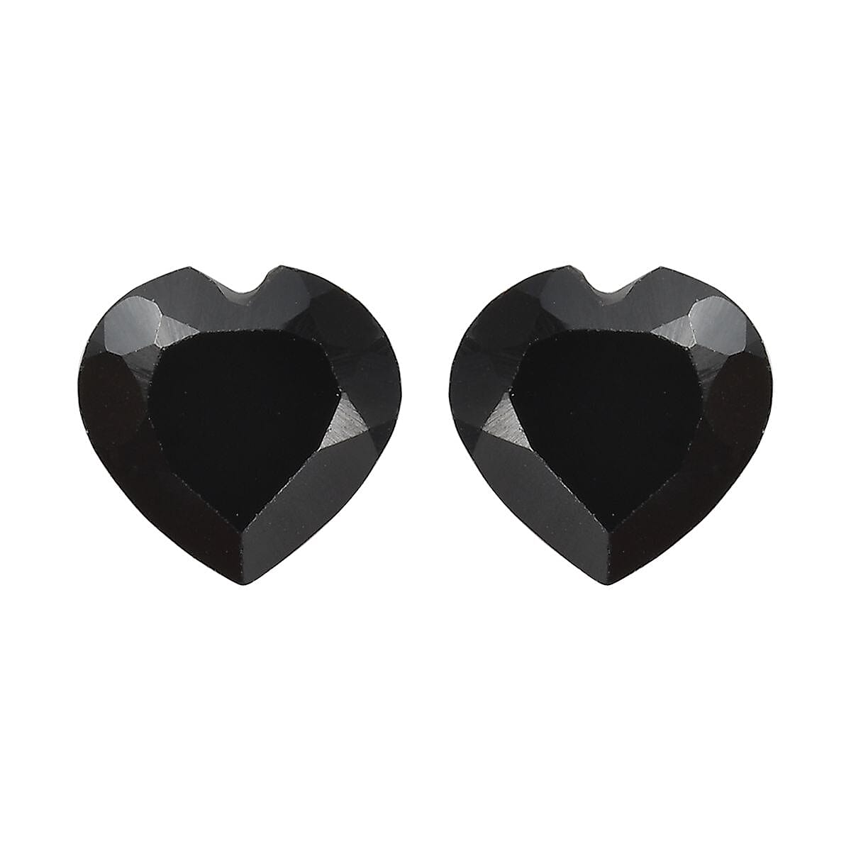Set of 2 Thai Black Spinel (Hrt 5 mm) 0.94 ctw Loose Gemstone