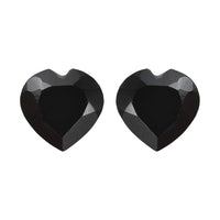 Set of 2 Thai Black Spinel (Hrt 5 mm) 0.94 ctw Loose Gemstone