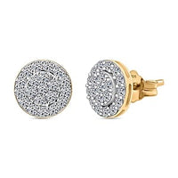 Luxuriant Lab Grown Diamond 1.00 ctw Earrings in Vermeil Yellow Gold Over Sterling Silver