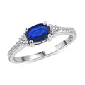 Tanzanian Blue Spinel (DF), White Zicon Ring in Rhodium Over Sterling Silver (Size 10.0) 1.00 ctw - Sticky add to cart bar