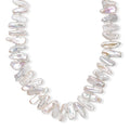 Keshi Pearl Necklace in Rhodium Over Sterling Silver 18 Inches - Sticky add to cart bar