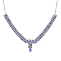 D'Joy Tanzanite 8.50 ctw Dynasty in Blue Necklace 18 Inches in Rhodium Over Sterling Silver - Sticky add to cart bar