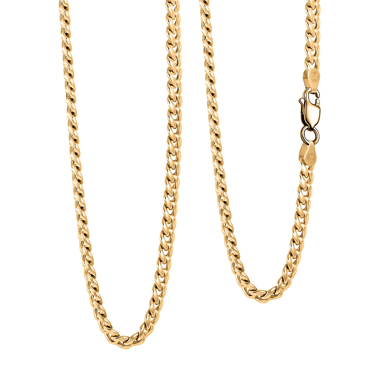 4mm Miami Cuban Chain Necklace in 10K Yellow Gold 10.3 Grams 20 Inches