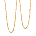 2.5mm Diamond-cut Rope Chain Necklace in 10K Yellow Gold 3.70 Grams 22 Inches - Sticky add to cart bar