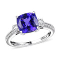 Rhapsody AAAA Tanzanite and Diamond E-F VS 4.61 ctw Ring in 950 Platinum (Size 7.0) 5.60 Grams - Sticky add to cart bar