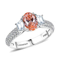 IGI Certified Luxuriant Lab Grown Pink Diamond (IR) 6.0) VS and Lab Grown Diamond 2.00 ctw Ring in 950 Platinum (Size 8.0) 6.35 Grams - Sticky add to cart bar