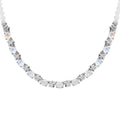 Karis Moon Glow Moonstone and Moonstone 29.75 ctw Necklace 18-20 Inches in Platinum Bond - Sticky add to cart bar