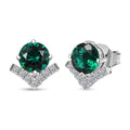 Certified & Appraised AAA Luxuriant Lab Grown Color Change Sapphire and G-H SI Lab Grown Diamond 3.54 ctw Earrings in 10K White Gold - Sticky add to cart bar