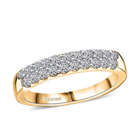 Luxuriant Lab Grown Diamond Ring in 18K Vermeil YG Over Sterling Silver (Size 10.0) 0.50 ctw