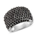 Thai Black Spinel 1.00 ctw Dome Ring in Stainless Steel (Size 10.0) - Sticky add to cart bar