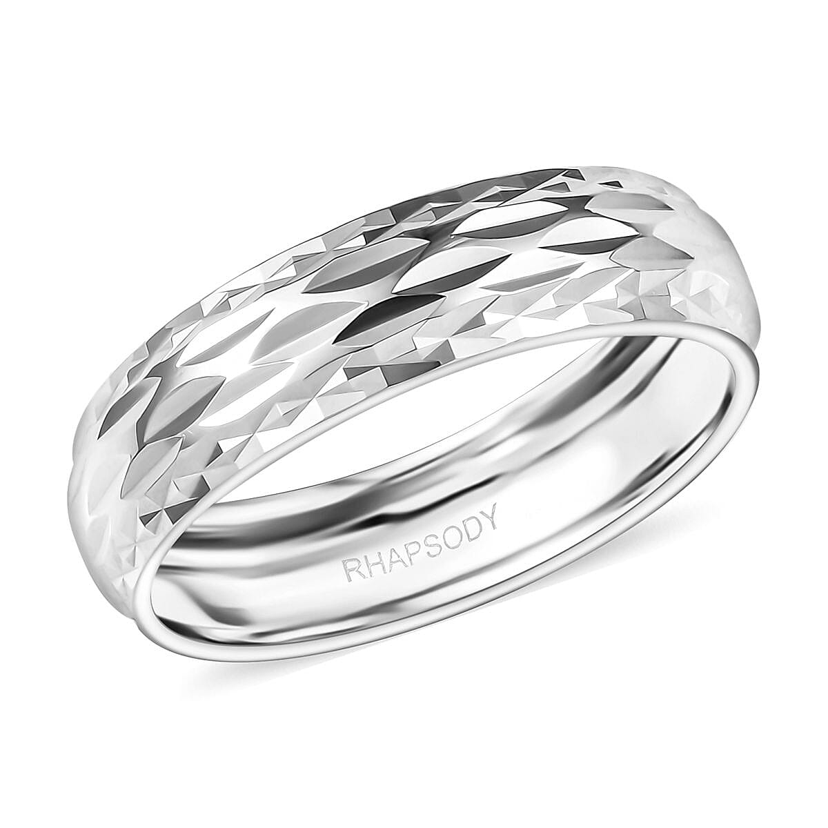 Rhapsody Diamond-Cut Band Ring in 950 Platinum (Size 10.0) 5.90 Grams