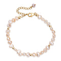 Peach Fresh Water Pearl Sun-Drenched Bracelet in 18K Vermeil Yellow Gold Over Sterling Silver (7.25-9.25In) - Sticky add to cart bar