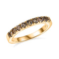 Natural Golden Tanzanite 0.70 ctw Ring in 18K YG Plated Sterling Silver (Size 10.0) - Sticky add to cart bar
