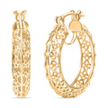 D'Joy Passport to Turkey 18K Vermeil Yellow Gold Over Sterling Silver Hoop Earrings 5.50 Grams - Sticky add to cart bar
