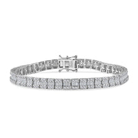 D'Joy Natural Champagne Diamond Fancy Bracelet in 18K Vermeil RG Over Sterling Silver (7.25 In) 2.65 ctw