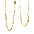 4mm Paper Chain Necklace in 18K Yellow Gold 16 Inches 6.3 Grams - Sticky add to cart bar