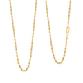 3mm Rope Chain Necklace in 18K Yellow Gold 18 Inches 4 Grams - Sticky add to cart bar