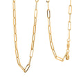 18K Yellow Gold 3.5mm Paper Chain Necklace (22 Inches) (6.6 g) - Sticky add to cart bar
