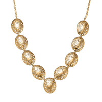 D'Joy Passport to Turkey 18K Vermeil Yellow Gold Over Sterling Silver Filigree Necklace 18 Inches 16.50 Grams