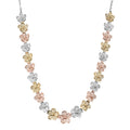 D'Joy Passport to Turkey Floral Necklace in 18K Vermeil YRG and Rhodium Over Sterling Silver 18 Inches 23.25 Grams - Sticky add to cart bar
