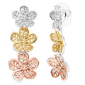 D'Joy Passport to Turkey Floral Earrings in 18K Vermeil YRG and Rhodium Over Sterling Silver 6.30 Grams - Sticky add to cart bar