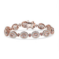 Epic Deal D'Joy Premium Pink Morganite, Multi Gemstone Bracelet in 18K Vermeil RG Over Sterling Silver (7.25 In) 10.75 ctw - Sticky add to cart bar