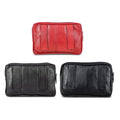 Set of 3 Black, Brown and Red 100% Genuine Leather Pouch - Sticky add to cart bar