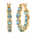 EverTrue Paraiba Apatite 4.20 ctw Hoop Earrings in 18K YG Plated - Sticky add to cart bar