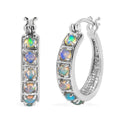 Ethiopian Welo Opal 1.00 ctw Hoop Earrings in Stainless Steel - Sticky add to cart bar