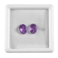 African Amethyst Set of 2 (Ovl 9x7 mm) 2.96 ctw Loose Gemstone - Sticky add to cart bar
