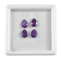 African Amethyst Set of 4 (Pear 7x5 mm) 2.16 ctw Loose Gemstone - Sticky add to cart bar