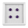 AAA African Amethyst Set of 4 (Rnd 5 mm) 1.67 ctw Loose Gemstone - Sticky add to cart bar
