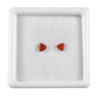 Fire Opal Set of 2 (Trl 4 mm) 0.28 ctw Loose Gemstone